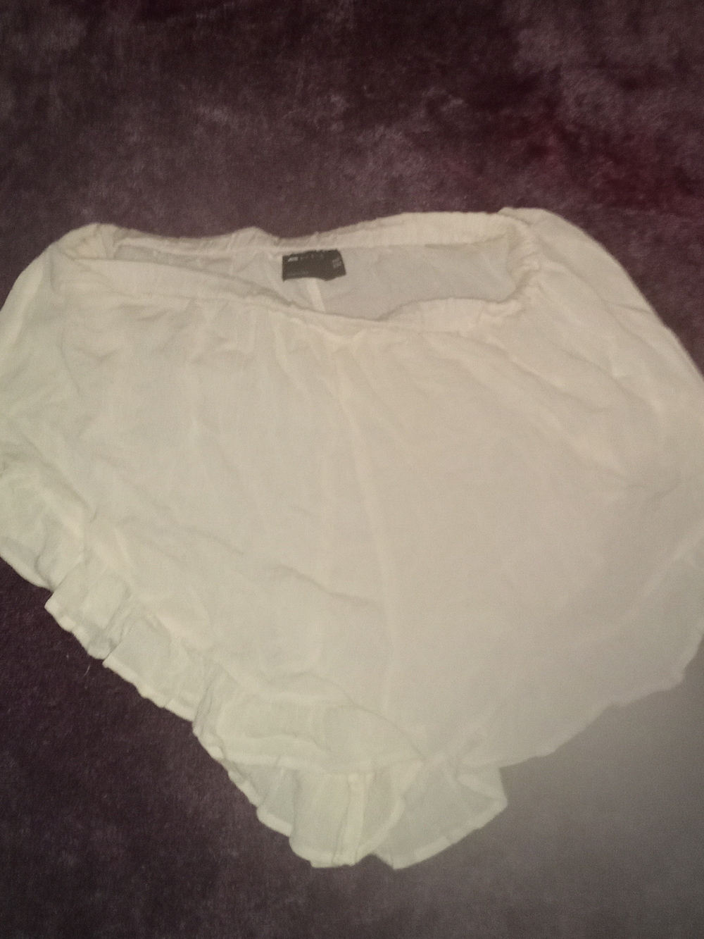 ASOS Yellow Sheer Ruffle-Hem Skater Short
